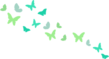 Green Pastel Butterflies